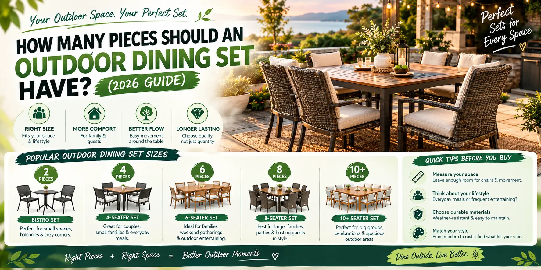 Outdoor dining set